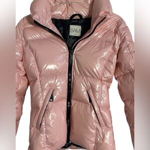SAM. New York Girls Goose Down Puffer Pink Jacket Size 14